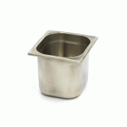 Maxima Récipient gastronorm - 1/6 GN - profondeur 15 cm - acier inoxydable – 17.6 × 16.2 × 15 cm - AKS-09367540