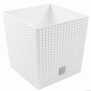 Prosperplast - Pot Rato 10 L avec insert de plantation, coloris Blanc, 22,3x22,3x22,8 cm - blanc plastique ZA994