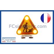 Triangle Triflash AK5 magnétique 500 mm avec prise allume cigare à relevage manuel classe 1 - STANDBY MERCURA