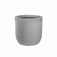 Vase En Résine Intérieur Extérieur Pour Plantes Cylindriques Design D.35X34H Raffaello Beige - beige plastique 8056157809029