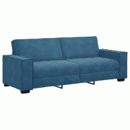 VidaXL Canapé à 3 places Bleu 220x78x84 cm Velours Modèle AbriCube 71 - 4105039