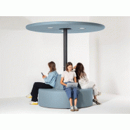 Banquette BuzziBrella Chill avec éclairage LED et prises USB par BuzziSpace Banquette BuzziBrella Chill avec éclairage LED et prises USB par BuzziSpace