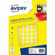 AVERY Lot de 5 Etui de 960 pastilles adhésives, diamètre 15 mm, coloris jaune (10 feuilles / cdt) - jaune 5014702026607