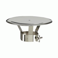 Chapeau pare-pluie finition inox / poujoulat - ø150_0