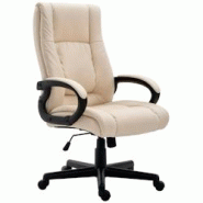 CLP Chaise de bureau XL Sparta similicuir Crème - beige polyester 192341104 CLP Chaise de bureau XL Sparta similicuir Crème - beige polyester 192341104