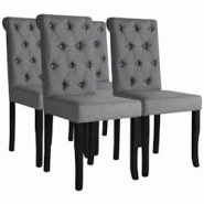 Décoshop26 - Lot de 4 chaises de salle à manger cuisine dossier capitonné tissu gris foncé CDS021546 - gris 3000014521536 Décoshop26 - Lot de 4 chaises de salle à manger cuisine dossier capitonné tissu gris foncé CDS021546 - gris 3000014521536