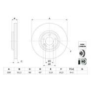 Disque de frein Bosch 0986479H34 - ventilé - côté avant Disque de frein Bosch 0986479H34 - ventilé - côté avant