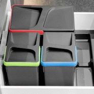Emuca 8935923 Kit Poubelle De Tri Sélectif Pour Tiroir De Cuisine Avec Socle Recycle Hauteur 266mm, 1x15litres, 2x7litres, Modu - gris 8432393007588 Emuca 8935923 Kit Poubelle De Tri Sélectif Pour Tiroir De Cuisine Avec Socle Recycle Hauteur 266mm, 1x15litres, 2x7litres, Modu - gris 8432393007588