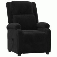 Fauteuil inclinable noir velours Modèle Fervanel - 342405