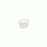 FHC - 600Pcs - Pot Deli rond PET avec couvercle plat attaché Ø 11,5cm H60mm 400ml - transparent plastique FHC210DELKO400 FHC - 600Pcs - Pot Deli rond PET avec couvercle plat attaché Ø 11,5cm H60mm 400ml - transparent plastique FHC210DELKO400