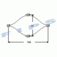 Filet en inox 316 tressé en câble souple (7x7) de diamètre 2 mm - rouleau de 25 mètres - recoupable en longueur