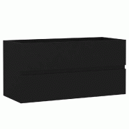 Helloshop26 - Armoire d'évier moderne design épuré salle de bain 90 x 38,5 x 45 cm en bois noir 02_0047819 - noir Bois massif 3000234972941