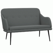 Helloshop26 - Banc banquette 110 x 76 x 80 cm tissu gris foncé 02_0010504 - gris métal 3000578482724
