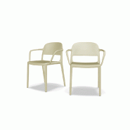 Lot de 2 chaises avec acc. BLENDY - jaune