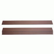 Mendler Lot de 4 lattes pour brise-vue WPC Sarthe, planches brise-vent, env. 1qm ~ 180cm, brun - marron Bois massif 2x76232