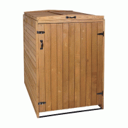 Mendler XL Habillage de poubelle pour 1/2 personnes HWC-H74, Box pour poubelles, extensible 126x80x98cm bois FSC® ~ brun - marron Bois massif 73982