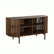 Oviala Business Buffet bohème 160 cm effet bois foncé, L 160 x l 40 x h 75 cm Oviala - marron Bois massif 115550