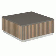 Podium pour mannequins Vertigo T01 MDF naturel et anthracite 60x60x25cm