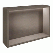Présentoir Cage noyer foncé avec LED 56x14,5x38,4cm