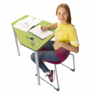 Pupitre Pentagonal coopératif, auto-organisé et flexible pour école primaire et secondaire - hauteur uniforme de 74 cm - EWT.5