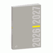 Quo Vadis - Agenda année scolaire - 2026-2027 - Journalier - Multilingue - Welcome - Gris - août à juillet - 12x17 cm - Papier Clairefontaine blanc