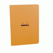 RHODIA Lot de 10 Cahier Classic orange A4, 96p./48 feuilles 80 g/m² piquées, ligné - 3037921191682