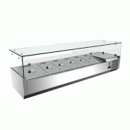 Saladette a ingrédients a poser gn 1/3 x4 1200x395x435 - bac non in... - PTHV1200/380