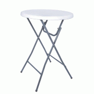 Table pliante ronde mange-debout 80x80x110cm - solide et pratique pour événements