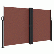 VidaXL Auvent latéral rétractable marron 140x1200 cm Modèle Zéphyr Horizon - 4004809