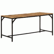 VidaXL Table à manger 160x80x75 cm bois de manguier massif brut Modèle Helios Élégance Plus - 373605