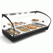 Vitrine chauffante SHARK - Bain marie - 4 bacs GN 1/3 - 2 niveaux - CK24L | Sayl Barcelona