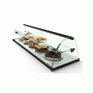 Vitrine neutre à poser - 2 niveaux - 1190 mm - Verre trempé - E26 | Sayl Barcelona - Sans lumière LED - noir 674005069593