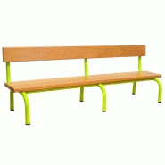 Banc maternelle Sacha - dossier - tailles 1, 2 et 3 - acier et hêtre massif - 120, 160, 200 cm - garantie 10 ans et à vie sur soudures Banc maternelle Sacha - dossier - tailles 1, 2 et 3 - acier et hêtre massif - 120, 160, 200 cm - garantie 10 ans et à vie sur soudures