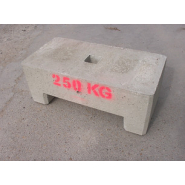 Bloc de béton moulé empilable - Masse 250kg Lestage - REF2190250