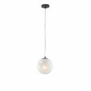 Bonetti Illumina Olaf Suspension en fer bronzé 1 lumière avec sphère dm.20 130 d.20 BL294-S1-NR - argenté 8050713219802