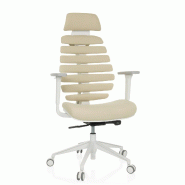 Chaise de bureau / chaise pivotante ERGO LINE W tissu salted caramel hjh OFFICE - beige polyester 714613