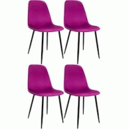CLP Chaise de salle à manger Maryam Violet/Velours - violet textile 327430 CLP Chaise de salle à manger Maryam Violet/Velours - violet textile 327430
