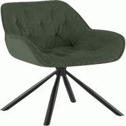 CLP Chaise de salle a manger Rimio Cord Cordon HBT: 82x56x62 cm Vert - vert textile 327852
