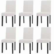 Décoshop26 - Lot de 6 chaises de salle à manger dossier haut en tissu velours côtelé crème pieds en bois foncés 04_0007640 - 3000262211340 Décoshop26 - Lot de 6 chaises de salle à manger dossier haut en tissu velours côtelé crème pieds en bois foncés 04_0007640 - 3000262211340