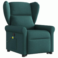 Fauteuil inclinable de massage Vert foncé Tissu Modèle Yervoria - 8721102963728