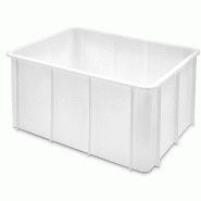GILAC Bac renforcé grand volume empilable - 155 L - Blanc G120221 - blanc 3573678689107