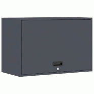 Helloshop26 - Armoire murale de rangement pour garage moderne 80 x 40 x 53 cm avec serrure sécurisée finition épurée en acier 02_0052839 - Bois ma