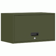 Helloshop26 - Armoire murale pour garage moderne gain de place 60 x 33 x 35 cm en acier vert olive 02_0052856 - vert Bois massif 3000237624090