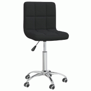 Helloshop26 - Chaise fauteuil siège pivotante de bureau informatique étude tissu noir 02_0024159 - noir acier 3000214714912