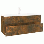 Helloshop26 - Meuble lavabo avec bassin intégré chêne fumé bois d'ingénierie 02_0006872 - 3000372324633 Helloshop26 - Meuble lavabo avec bassin intégré chêne fumé bois d'ingénierie 02_0006872 - 3000372324633