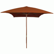 Helloshop26 - Parasol d'extérieur avec mât en bois 200 x 300 cm orange 02_0008261 - 3000441682725