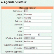 Logiciel gestion des visiteurs