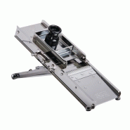 Mandoline inox professionnelle avec chariot - 3 & 10 mm | Tellier - 20638CHB_0