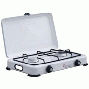 INTEC Plaque de cuisson gaz portable 2 feux 3200W Réchaud à gaz butane ou propane Blanc laqué Couvercle - blanc 3701599307231 INTEC Plaque de cuisson gaz portable 2 feux 3200W Réchaud à gaz butane ou propane Blanc laqué Couvercle - blanc 3701599307231