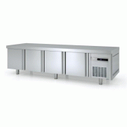Soubassement réfrigéré Positif 2245mm 4 portes pleines GN1/1 Coreco